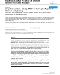 Cover page: Air pollution and case fatality of SARS in the People's Republic of China: an ecologic study