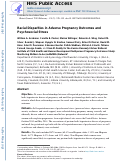 Cover page: Racial Disparities in Adverse Pregnancy Outcomes and Psychosocial Stress