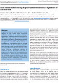 Cover page: Skin necrosis following digital wart intralesional injection of cantharidin