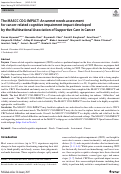 Cover page of The MASCC COG-IMPACT: An unmet needs assessment for cancer-related cognitive impairment impact developed by the Multinational Association of Supportive Care in Cancer.