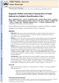 Cover page: Diagnostic Profiles and Clinical Characteristics of Youth Referred to a Pediatric Mood Disorders Clinic