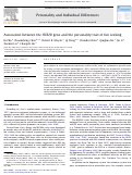 Cover page: Association between the HTR2B gene and the personality trait of fun seeking