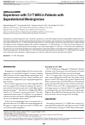 Cover page: Experience with 7.0 T MRI in Patients with Supratentorial Meningiomas