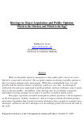 Cover page: Ideology in Major Legislation and Public Opinion: Which is the Chicken, and Which is the Egg?