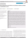 Cover page: Phenylpiperidine opioid effects on isoflurane minimum alveolar concentration in cats.