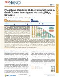 Cover page: Phosphine-Stabilized Hidden Ground States in Gold Clusters Investigated via a Au n (PH3) m Database