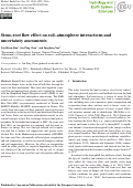 Cover page: Stem-root flow effect on soil–atmosphere interactions and uncertainty assessments