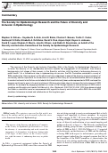 Cover page: The Society for Epidemiologic Research and the Future of Diversity and Inclusion in Epidemiology