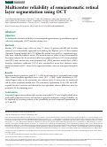 Cover page: Multicenter reliability of semiautomatic retinal layer segmentation using OCT