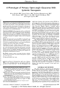 Cover page: A Phenotype of Primary Open-angle Glaucoma With Systemic Vasospasm