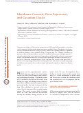 Cover page: Membrane Currents, Gene Expression, and Circadian Clocks