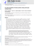 Cover page: Accurate annotation of human protein-coding small open reading frames