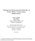 Cover page: Valuing the Environmental Benefits of Urban Water Conservation