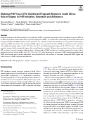 Cover page: Maternal PrEP Use in HIV-Uninfected Pregnant Women in South Africa: Role of Stigma in PrEP Initiation, Retention and Adherence