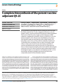 Cover page: Complete biosynthesis of the potent vaccine adjuvant QS-21