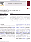 Cover page: Prescription medication misuse among HIV-infected individuals taking antiretroviral therapy