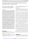 Cover page: Activation of nuclear factor-kappa B in human metastatic melanomacells and the effect of oxidative stress.