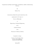 Cover page: Computational and Experimental Studies of Field-Driven Additive Manufacturing Processes