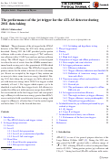 Cover page: The performance of the jet trigger for the ATLAS detector during 2011 data taking