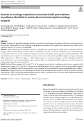 Cover page: Anxiety in oncology outpatients is associated with perturbations in pathways identified in anxiety focused network pharmacology research