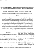 Cover page: The devil in the details of life-history evolution: Instability and reversal of genetic correlations during selection on Drosophila development