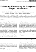 Cover page: Estimating Uncertainty in Ecosystem Budget Calculations