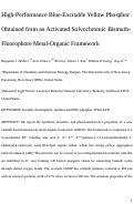 Cover page: High-Performance Blue-Excitable Yellow Phosphor Obtained from an Activated Solvochromic Bismuth-Fluorophore Metal–Organic Framework