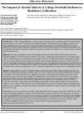 Cover page: The Impact of Alcohol Sales in A College Football Stadium on Healthcare Utilization