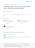 Cover page: Predicting Critical Transitions in ENSO models. Part II: Spatially Dependent Models