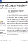 Cover page: Virtual Screening of Protein Data Bank via Docking Simulation Identified the Role of Integrins in Growth Factor Signaling, the Allosteric Activation of Integrins, and P-Selectin as a New Integrin Ligand.