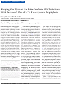 Cover page: Editorial Commentary: Keeping Our Eyes on the Prize: No New HIV Infections With Increased Use of HIV Pre-exposure Prophylaxis