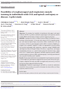 Cover page: Feasibility of oropharyngeal and respiratory muscle training in individuals with OSA and spinal cord injury or disease: A pilot study.