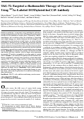 Cover page: TAG-72–Targeted α-Radionuclide Therapy of Ovarian Cancer Using 225Ac-Labeled DOTAylated-huCC49 Antibody