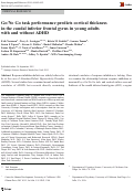 Cover page: Go/No Go task performance predicts cortical thickness in the caudal inferior frontal gyrus in young adults with and without ADHD.