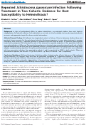 Cover page: Repeated Schistosoma japonicum Infection Following Treatment in Two Cohorts: Evidence for Host Susceptibility to Helminthiasis?