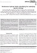 Cover page: Nonimmune hydrops fetalis: identifying the underlying genetic etiology.