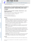 Cover page: A Meta-Analysis of Cognitive-Behavioral Therapy for Alcohol or Other Drug Use Disorders: Treatment Efficacy by Contrast Condition