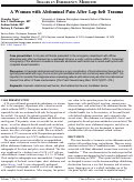 Cover page: A Woman with Abdominal Pain After Lap-belt Trauma