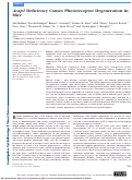 Cover page: Arap1 Deficiency Causes Photoreceptor Degeneration in MiceArap1 Deficiency Causes Photoreceptor Degeneration