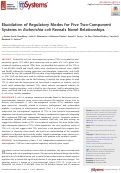 Cover page: Elucidation of Regulatory Modes for Five Two-Component Systems in Escherichia coli Reveals Novel Relationships