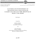 Cover page of California State Department of Transportation and Center for Conservation Biology: WRC MSCHP Niche Model Task Order