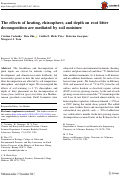 Cover page: The effects of heating, rhizosphere, and depth on root litter decomposition are mediated by soil moisture