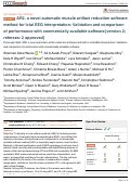 Cover page: AR2, a novel automatic muscle artifact reduction software method for ictal EEG interpretation: Validation and comparison of performance with commercially available software.