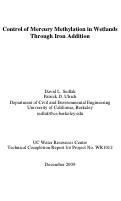 Cover page of Control of mercury methylation in wetlands through iron addition