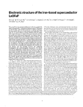 Cover page: Electronic structure of the iron-based superconductor LaOFeP