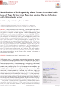 Cover page: Identification of Pathogenicity Island Genes Associated with Loss of Type IV Secretion Function during Murine Infection with Helicobacter pylori