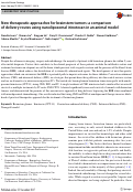 Cover page: New therapeutic approaches for brainstem tumors: a comparison of delivery routes using nanoliposomal irinotecan in an animal model