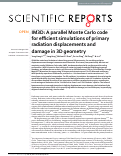 Cover page: IM3D: A parallel Monte Carlo code for efficient simulations of primary radiation displacements and damage in 3D geometry