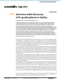 Cover page: Genome-wide discovery of G-quadruplexes in barley