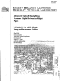 Cover page: Advanced Optical Daylighting Systems: Light Shelves and Light Pipes